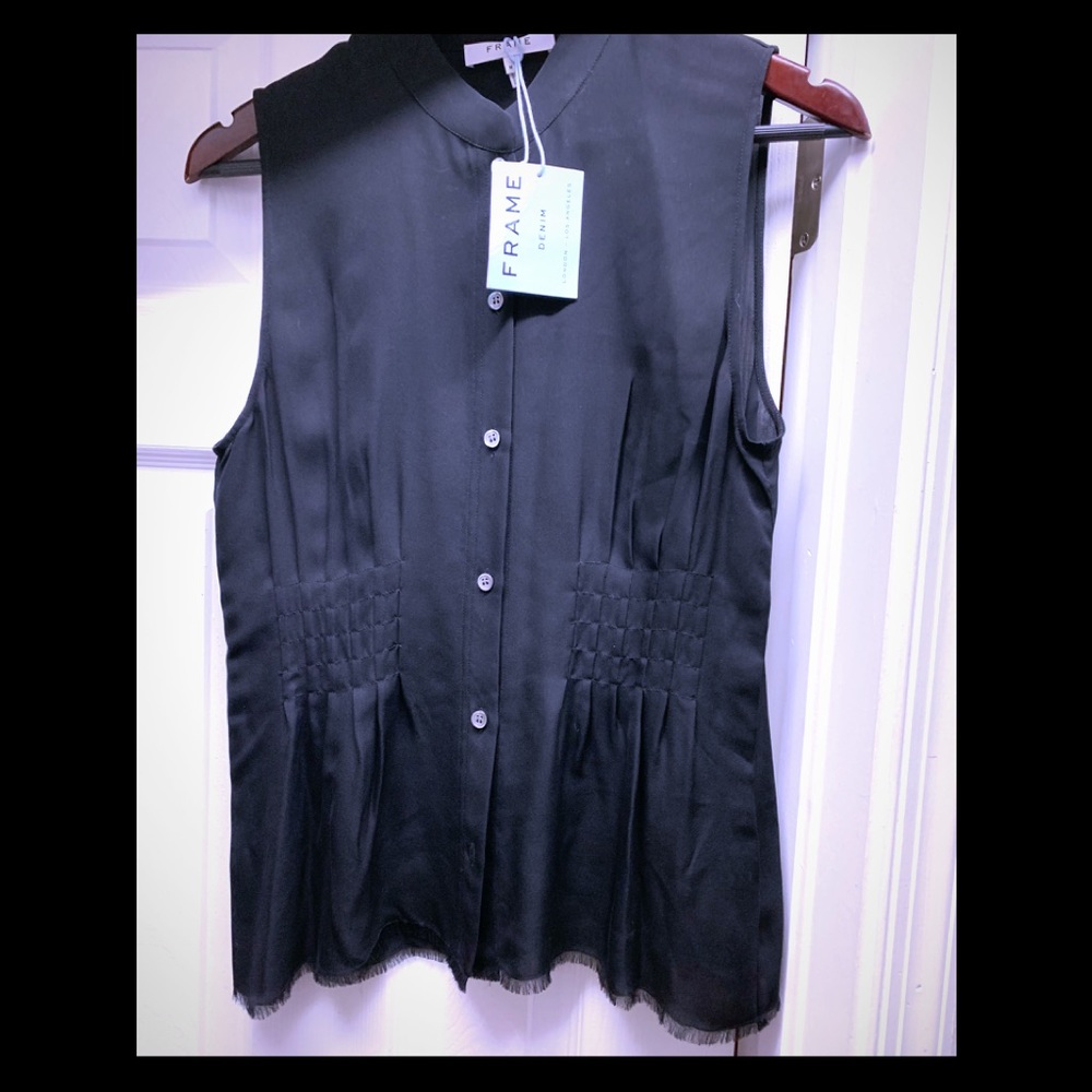 Frame silk top